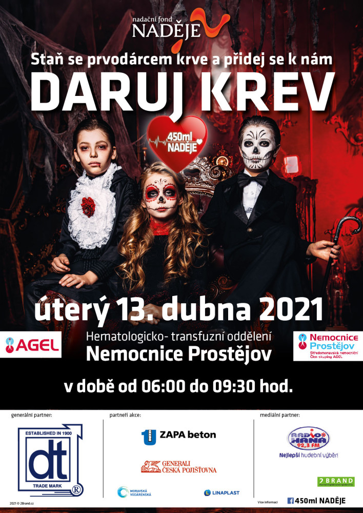 DT je generálním partnerem projektu 450ml NADĚJE!